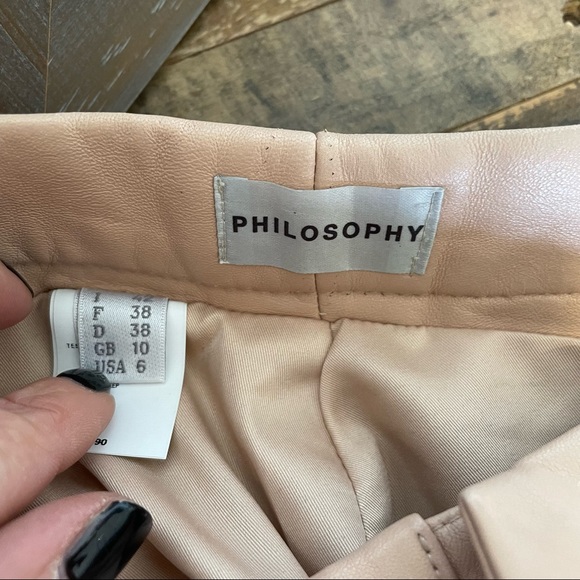 Philosophy high waisted leather pant - Picture 3 of 8